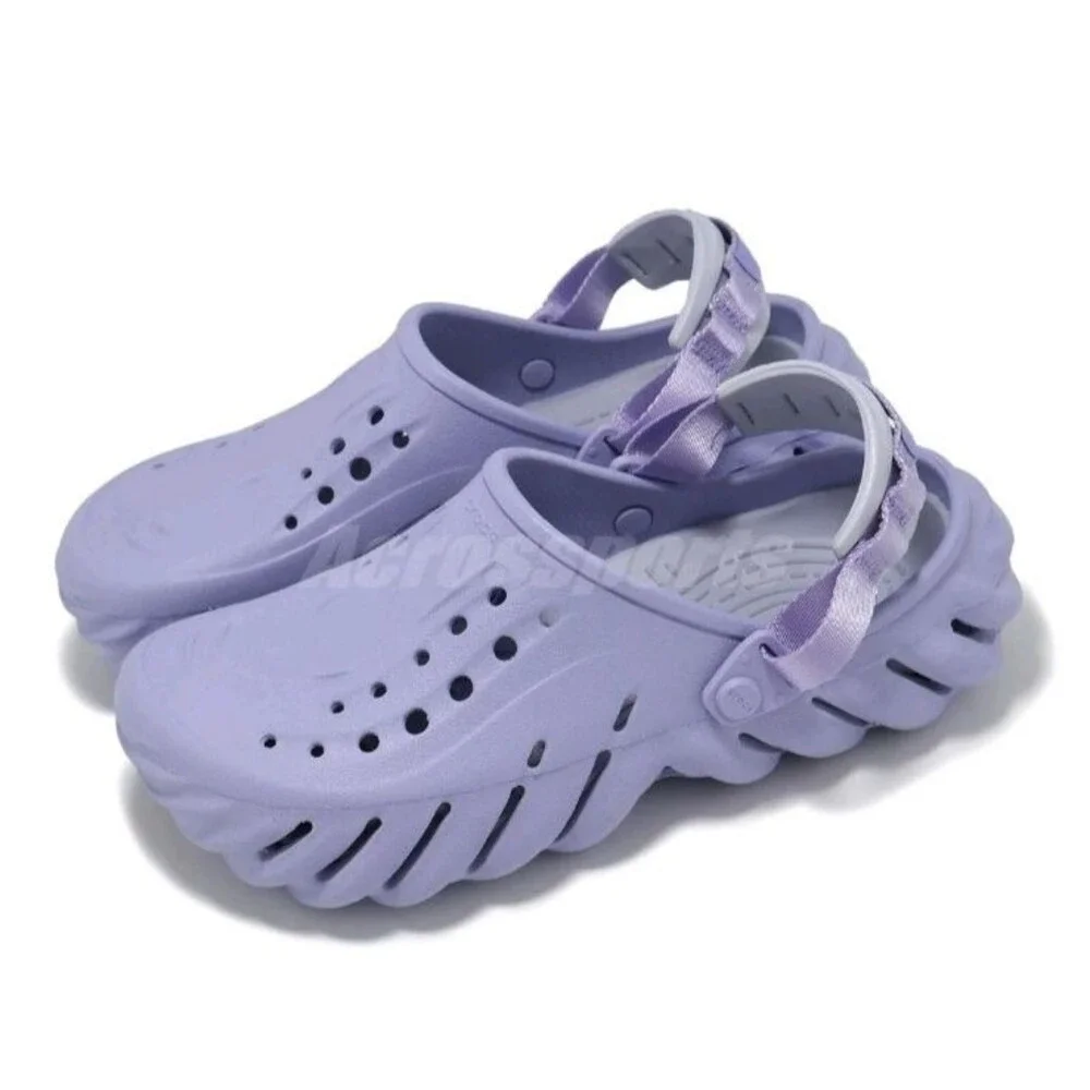 NEW CROCS ECHO CLOG WOMAN 10 MEN 8 Lavender COMFORT WATER RESISTANT LIGHTWEIGHT - Picture 1 of 15